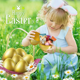 Letapapa metallic egg doubles as festive favor for birthdays and classroom activities.