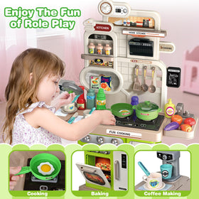 Letapapa play kitchen set refrigerator with storage hooks for organized play.