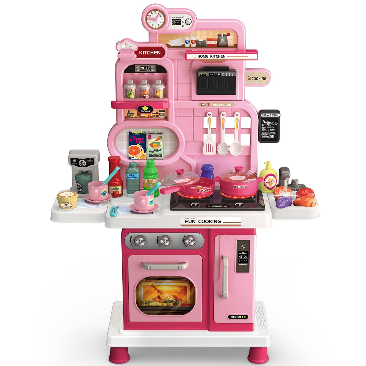 Letapapa Play Kitchen Set stove with lights and sounds for immersive pretend cooking