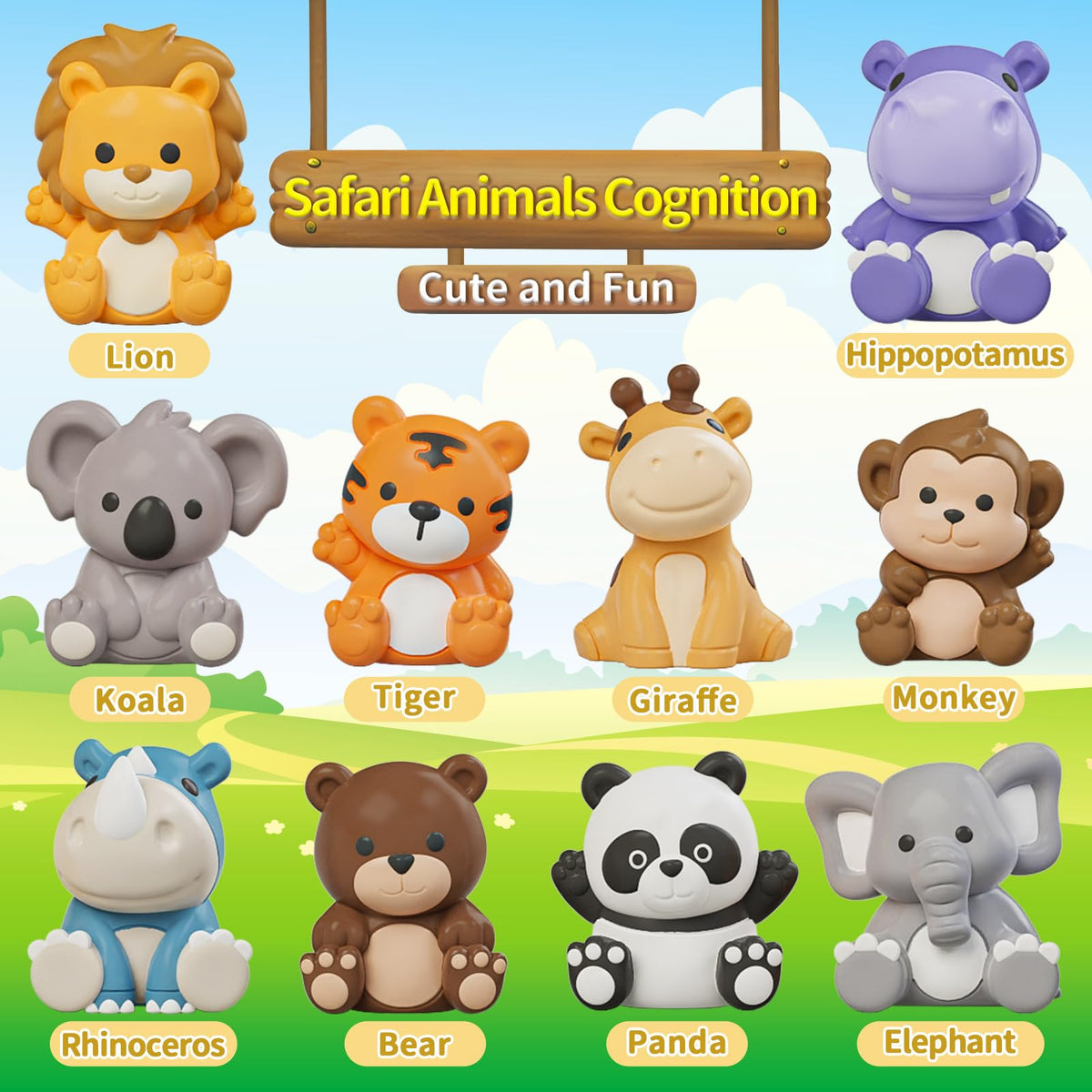 Letapapa safari animal puppets for imaginative play and language practice.