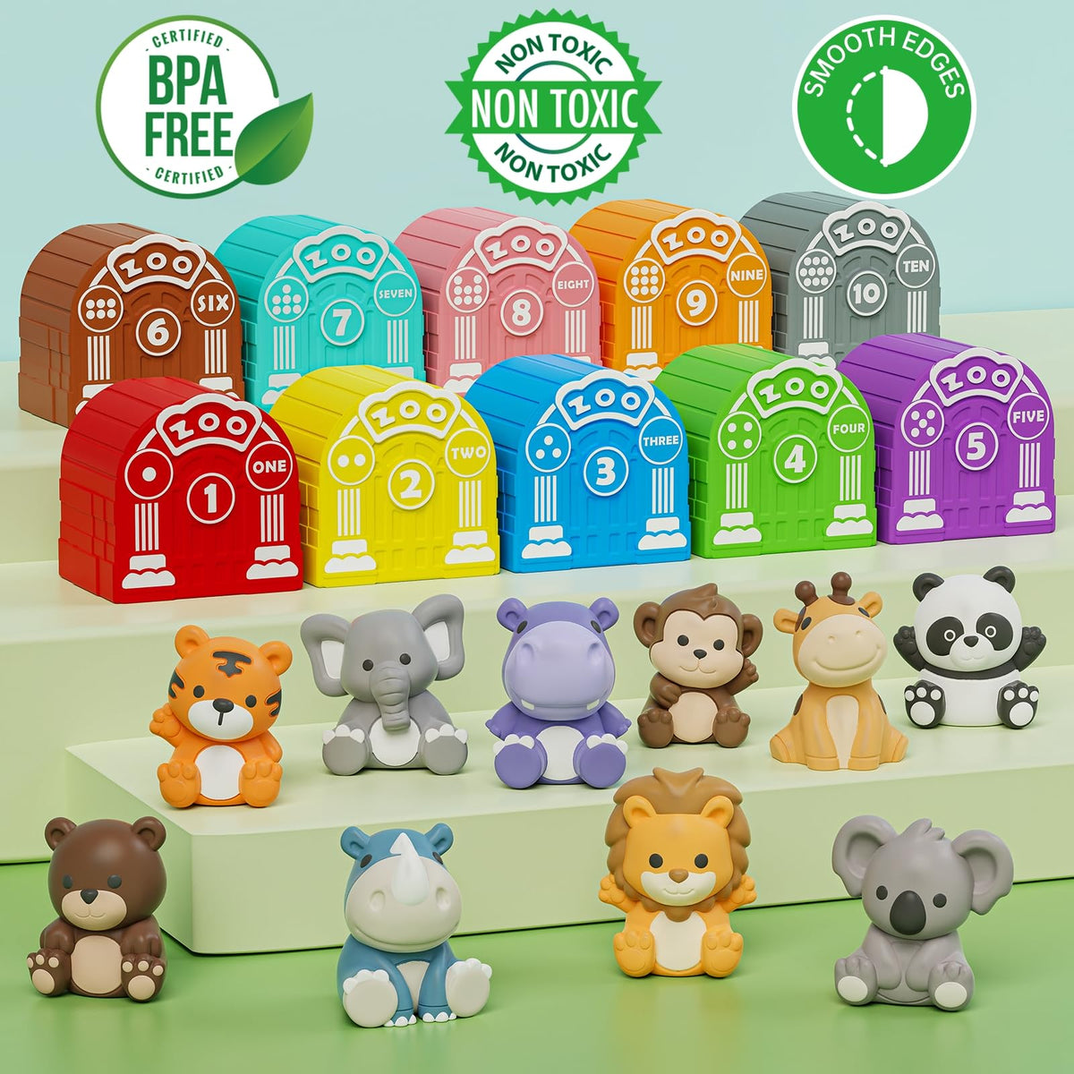Letapapa safe materials highlight soft silicone and durable ABS for worry-free play.
