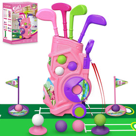 Letapapa toddler golf set cart with retractable handle for easy pull-along play indoors