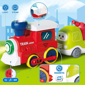 Letapapa magnetic connectors simplify truck sequences for storytelling.