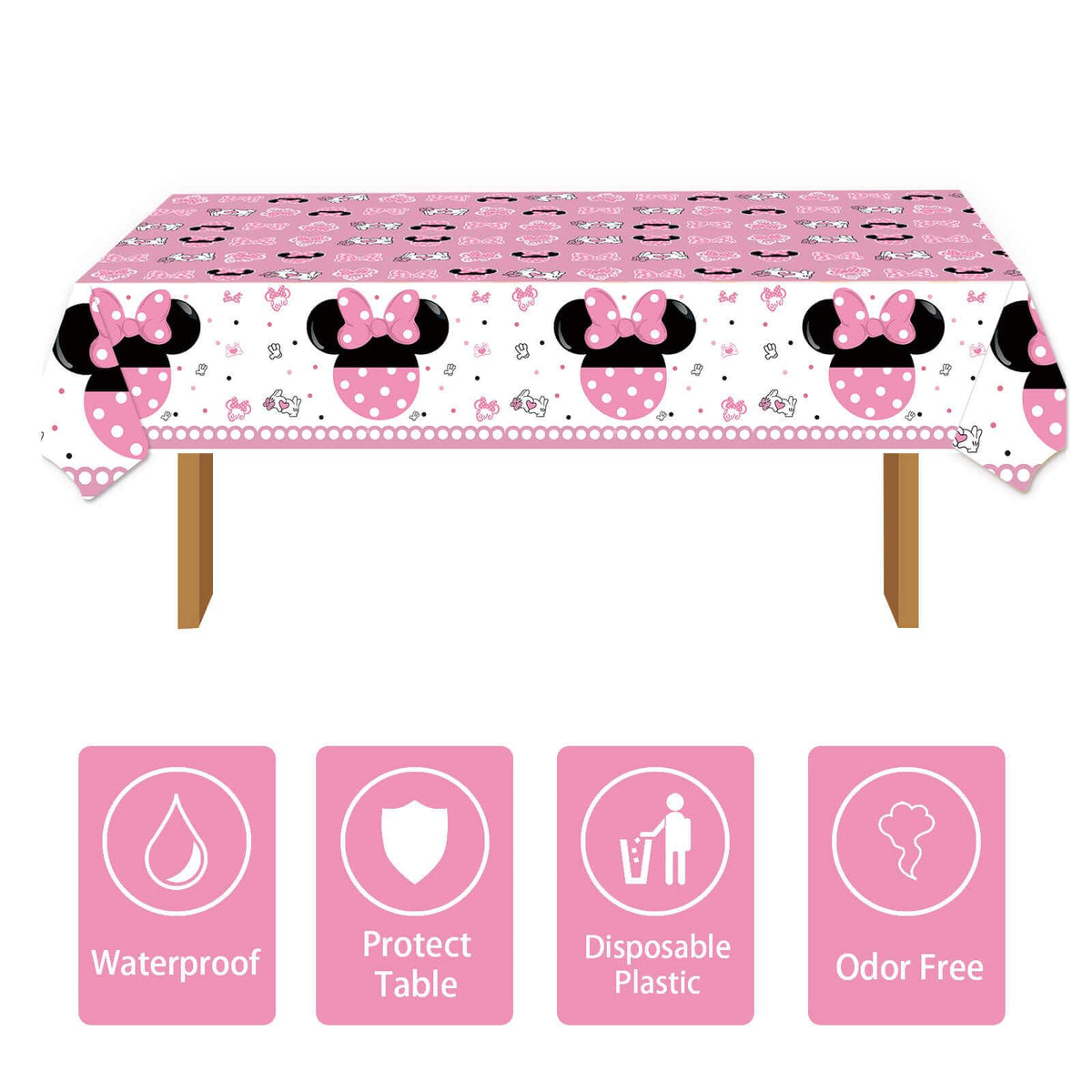 LetDec 7-inch pink plates ideal for portions at a cute party table.