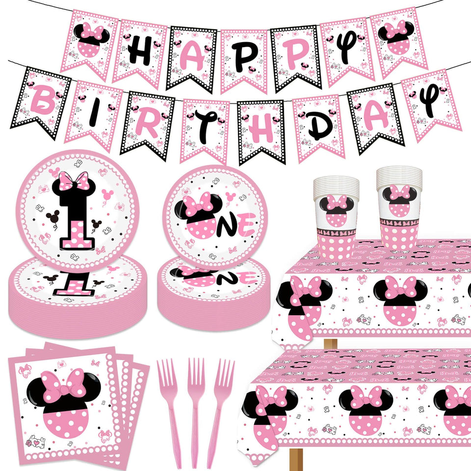 LetDec Girls' 1st Birthday banner enhances party decor and photos.