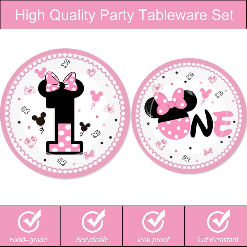 LetDec pink tablecloth provides easy cleanup and vibrant backdrop.