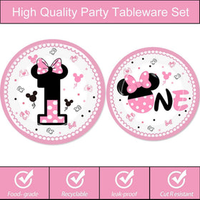 LetDec pink tablecloth provides easy cleanup and vibrant backdrop.