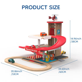 Letoiz toy car garage elevator: smooth ascent for car staging