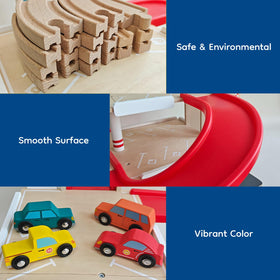 Letoiz toy car garage ramps: two spiral ramps for dynamic play