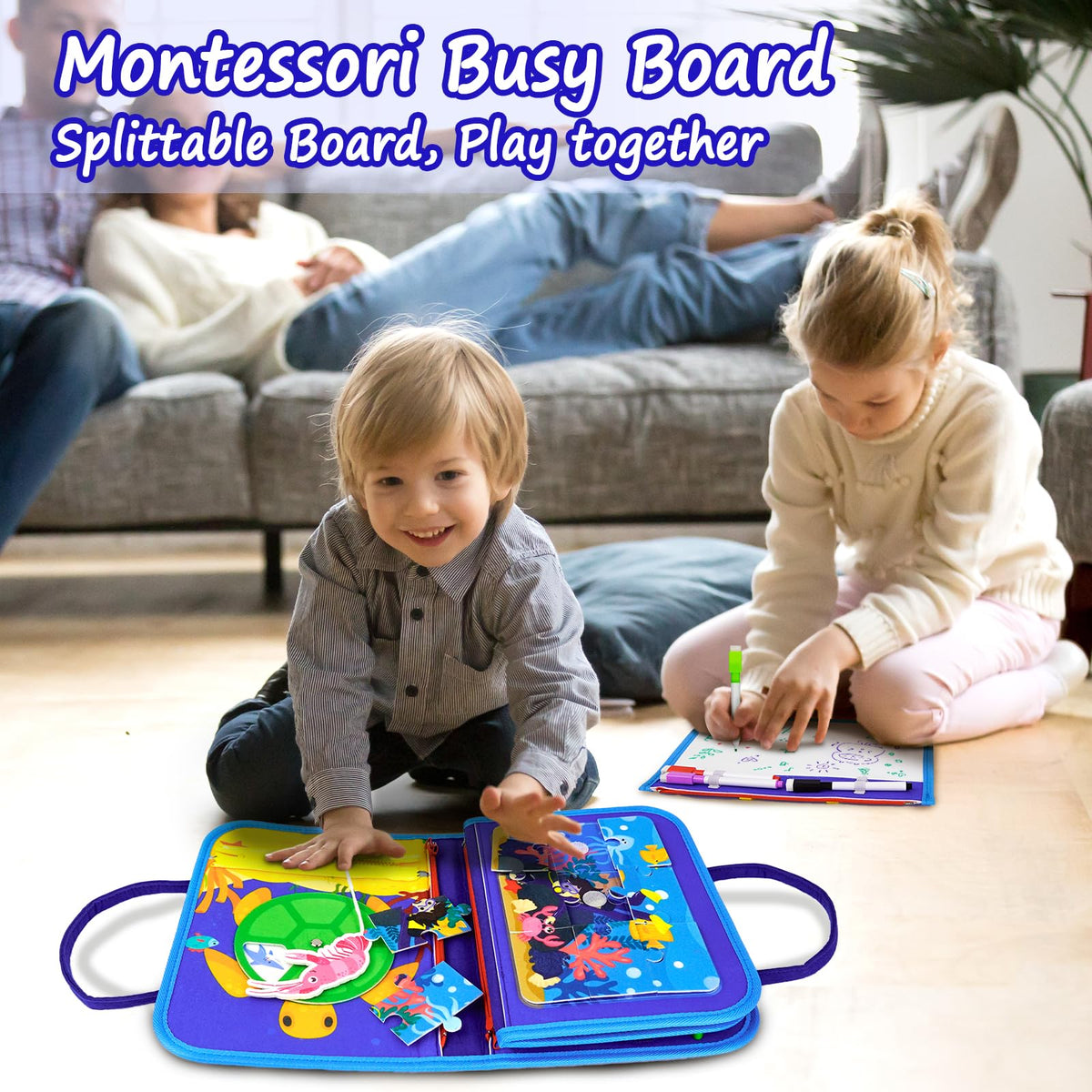 Letoya Ocean Busy Board features a diver with animals for imaginative play and focus.