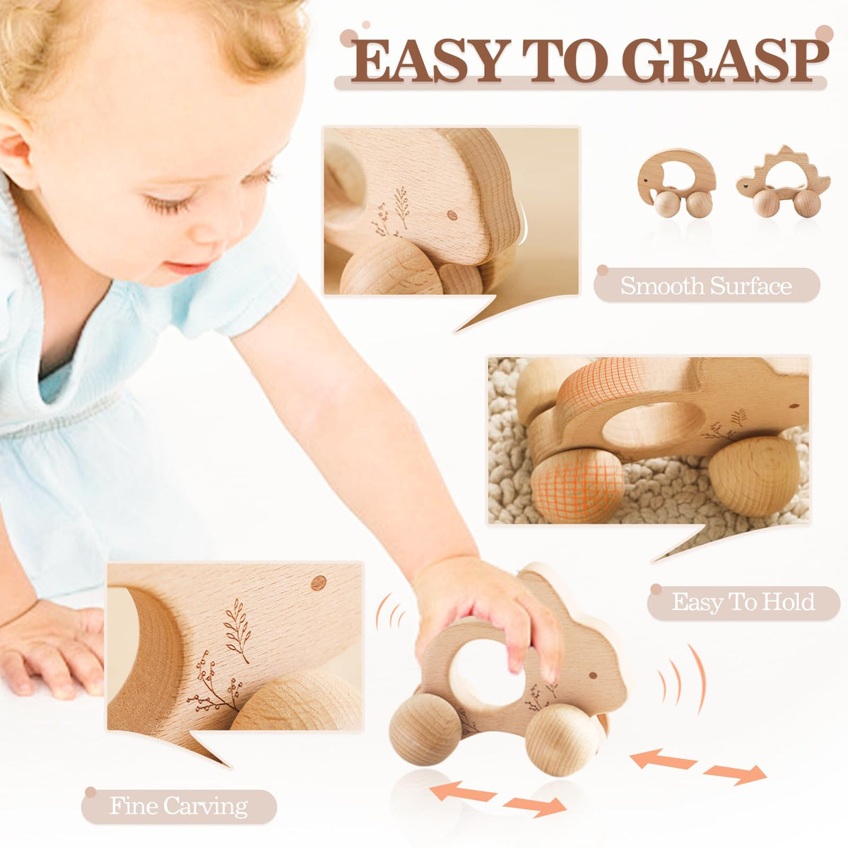 Let's Make Silicone Ring Rattle offering soft grip for sensory exploration.