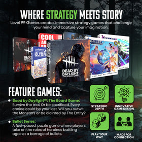 Level 99 Games Spooktacular cover art hints at classic horror cinema.