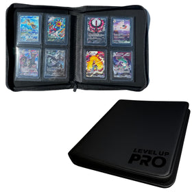 Level Up Pro Toploader Binder front view shows compact 112-card capacity
