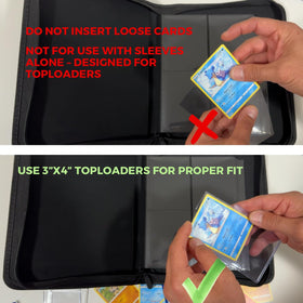 Level Up Pro Toploader Binder zipper closure securing contents during travel