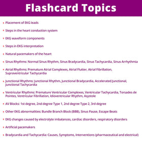 Level Up RN EKG flash cards show lead placement and waveform examples for practice.