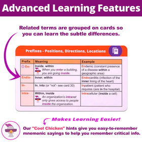 Level Up RN mnemonics tips illustrate memory tricks for easier study.