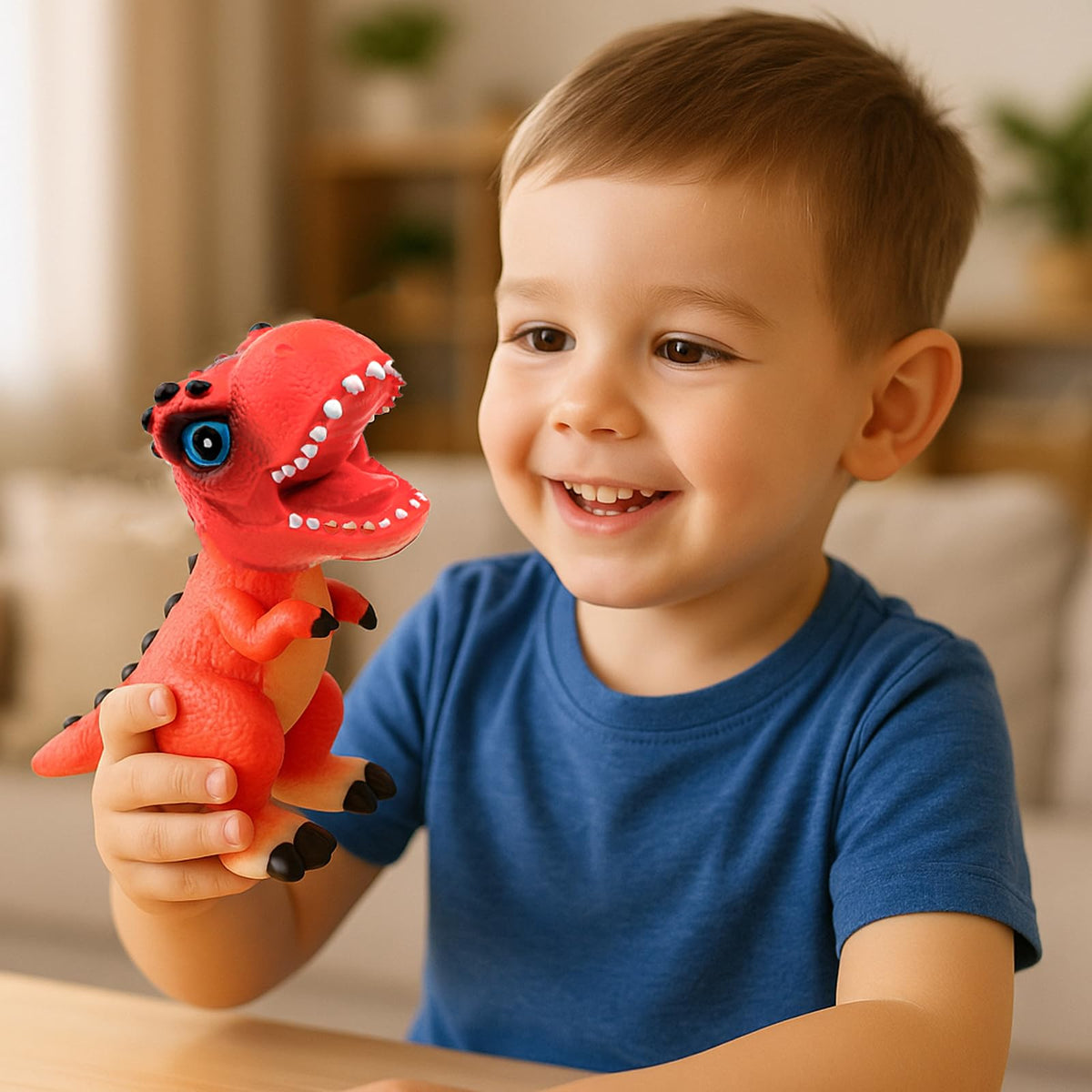 LEWAN Dinosaur Adventure Crew Bubbles Mosasaurus squishy toy for aquatic-themed stories and squeezable comfort.
