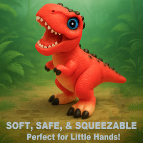 LEWAN Dinosaur Adventure Crew Tribbie Triceratops squishy toy for hands-on learning and coordination.