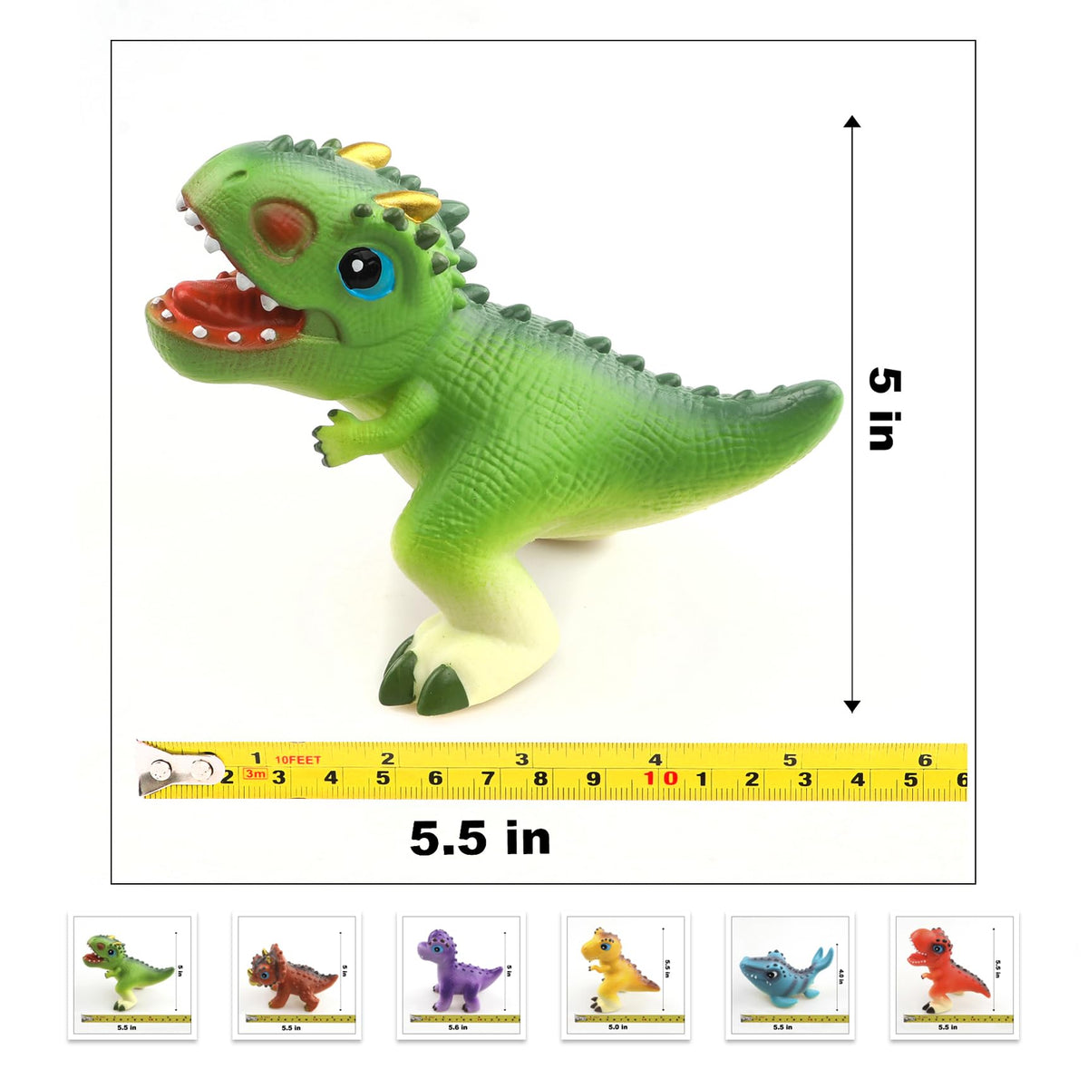LEWAN Dinosaur Adventure Crew Violet Brachiosaurus squishy toy for calming sensory exploration.