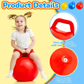 Lewtemi 18-inch blue hopper ball with handle, supports coordination during games.