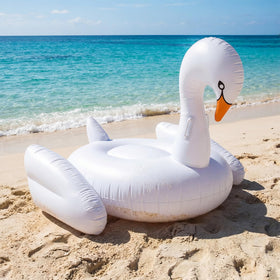 Lewtemi goose float doubles as a fun selfie prop for pool days.