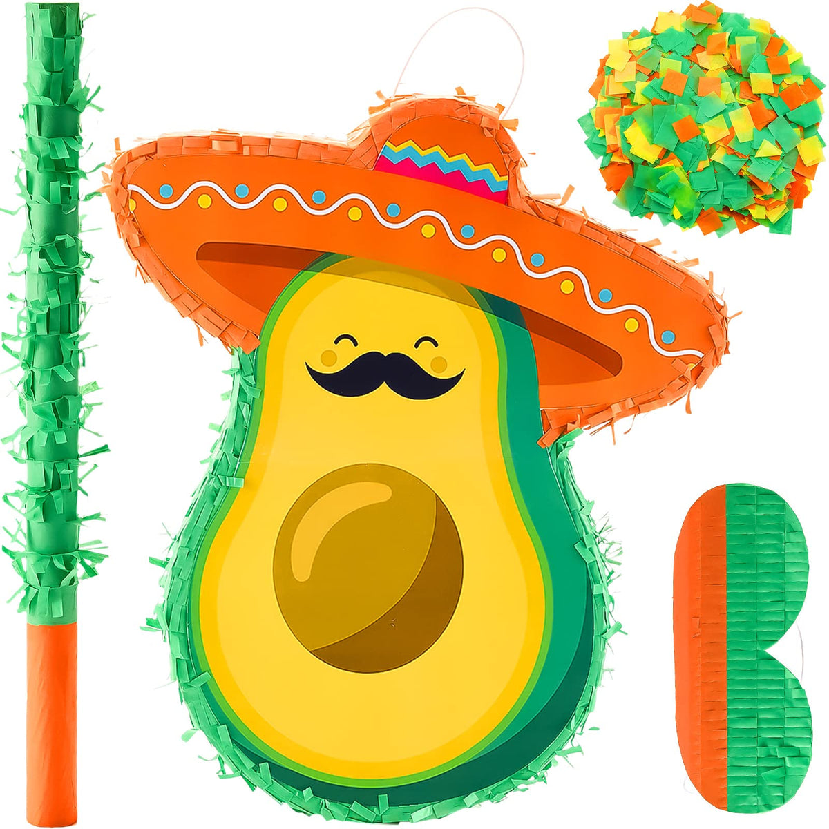 Lewtemi avocado pinata package ready for a lively fiesta decoration