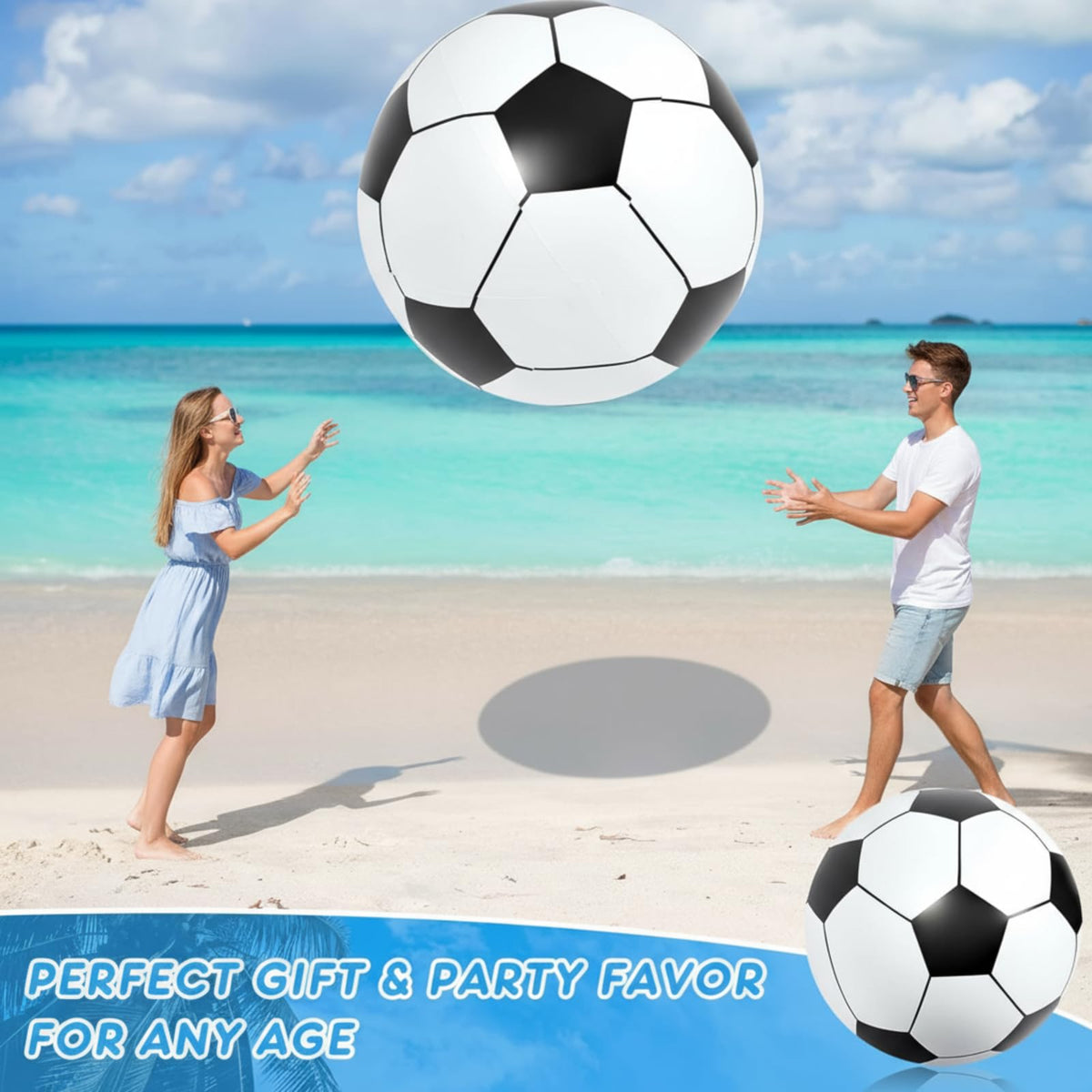 Lewtemi party-ready inflatable ball for celebrations, birthday or beach parties.