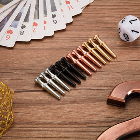 Lewtemi game night setup with colorful pegs for cribbage