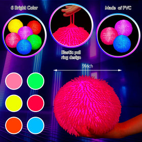 Lewtemi glow puffer ball rose-red glows for playful nighttime activities