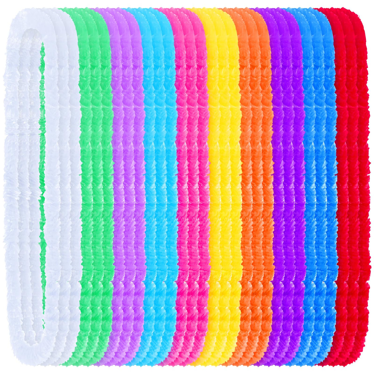 Lewtemi Hawaiian leis bulk 200-pack for abundant party decorations