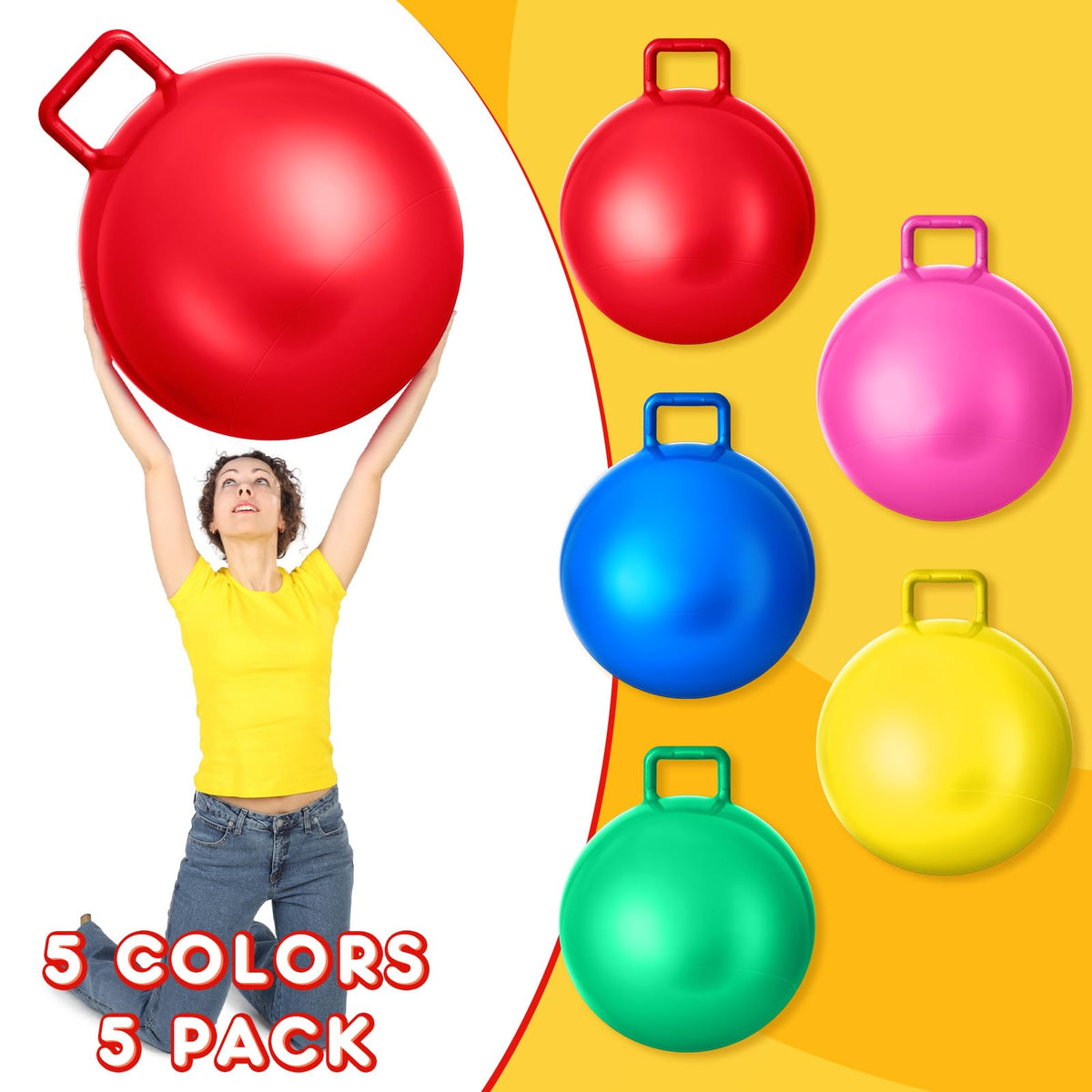 Lewtemi hopper ball 29-inch green ideal for balance practice on grass