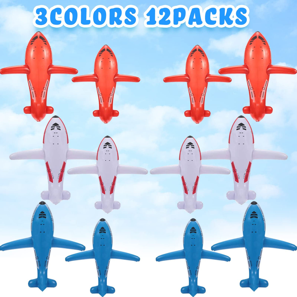 Lewtemi 24.5-inch red inflatable aircraft enhances party centerpiece