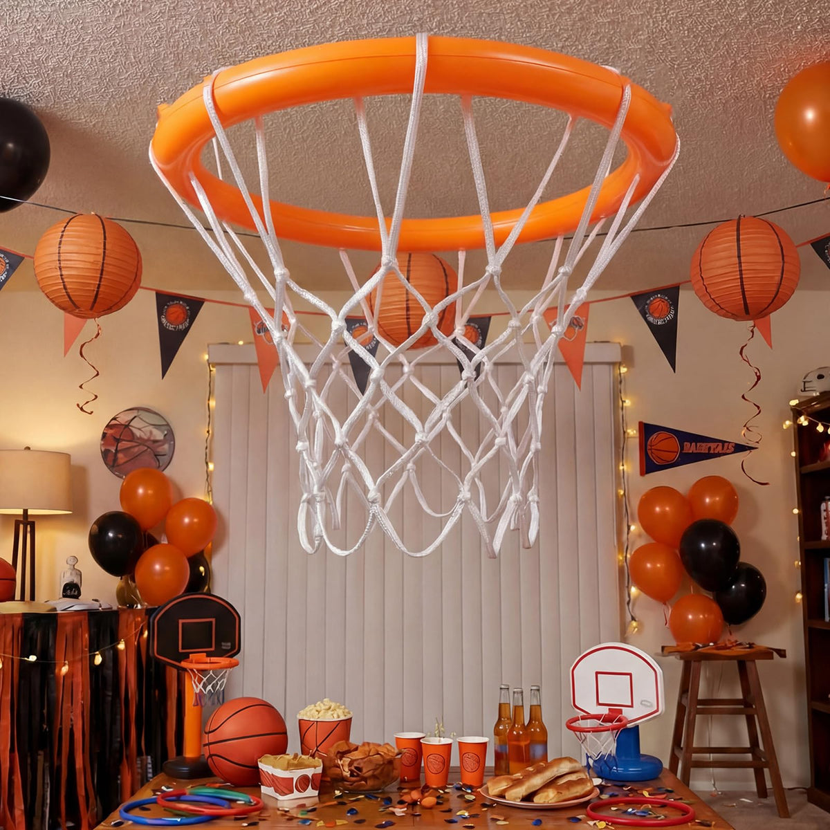 Lewtemi inflatable basketball hoop with 27.6-inch ring ready for party photos