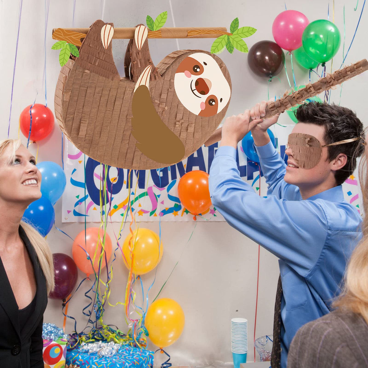 Lewtemi jungle party pinata setup ideal for celebrations