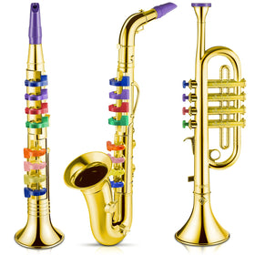 Lewtemi kids saxophone 3-piece set for playful learning and imaginative music sessions.