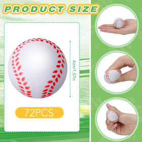 Lewtemi mini baseball stress ball side view, easy to grip and squeeze during focus