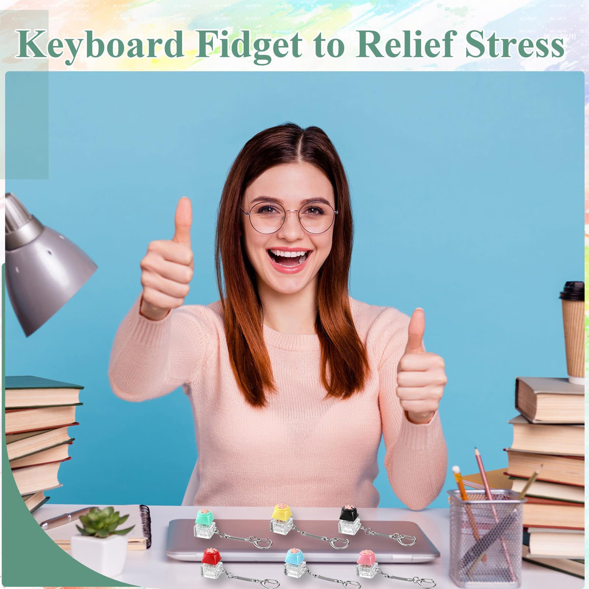 Lewtemi office stress-relief fidget keychain for easy work-day tension relief.