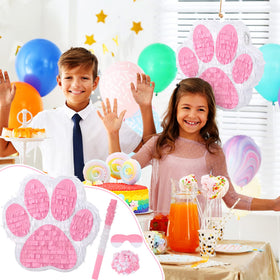 Lewtemi paw pinata confetti bag, releases colorful sprinkles for celebration.