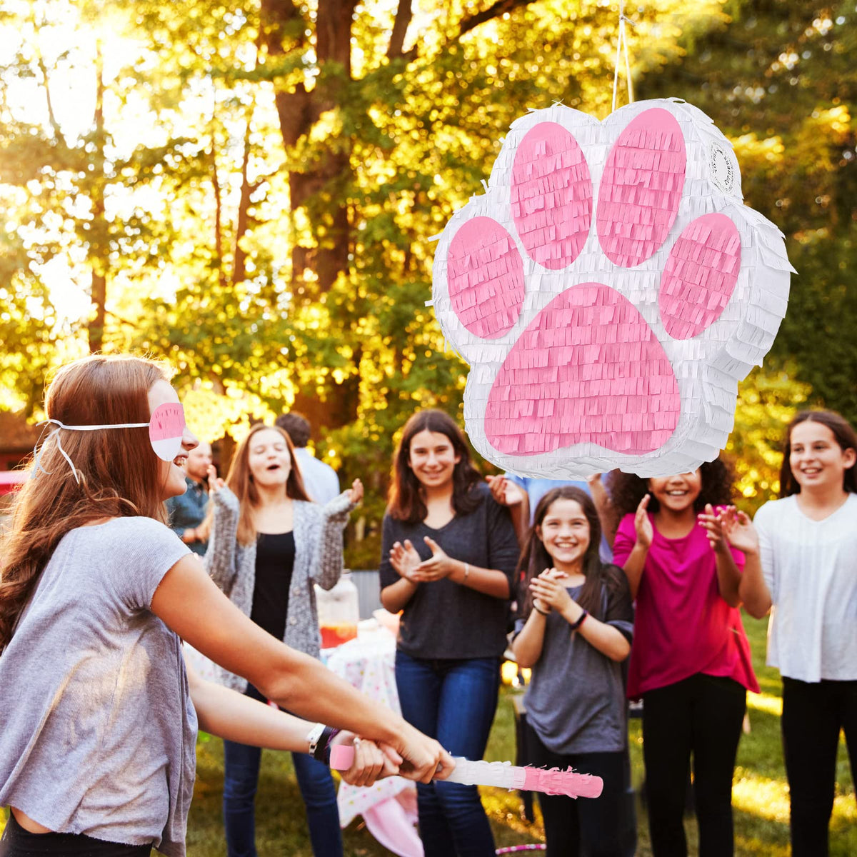 Lewtemi paw pinata dimensions 12 inch, versatile for small party spaces.