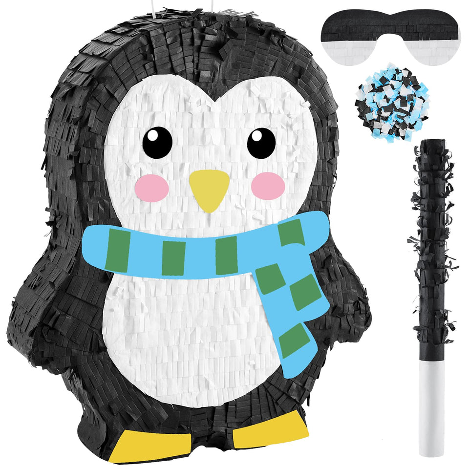 Lewtemi penguin pinata hanging to elevate winter party decor.