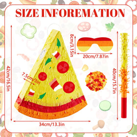 Lewtemi Pizza Piñata open mouth for easy filling with confetti and candies.