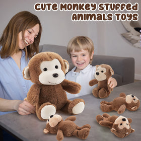 Lewtemi monkey plush decor and travel buddies add charm to rooms and events.