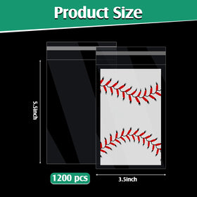 Lewtemi resealable sleeves with top adhesive for easy, reusable card storage.