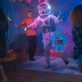 Lewtemi Robot Piñata dimensions show ample space for fillings.