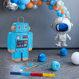 Lewtemi Robot Piñata reinforced hanging ring enables safe setup.