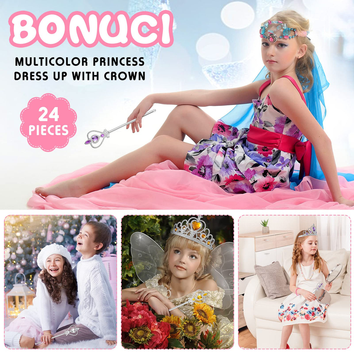 Lewtemi plastic tiaras and wands resist wear for repeated use in home parties.