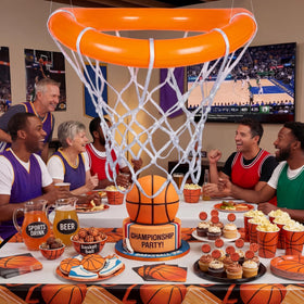 Large 27.6-inch diameter hoop as a bold focal point for nights