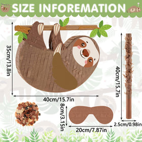 Lewtemi sloth pinata leaves kit enhances jungle themed decoration