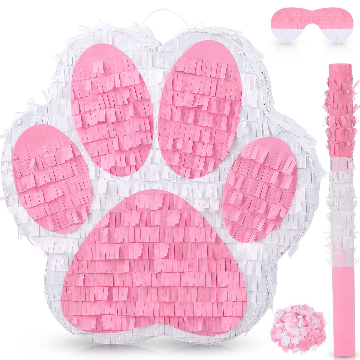 Lewtemi small dog paw pinata pink, ideal centerpiece for a puppy birthday party.