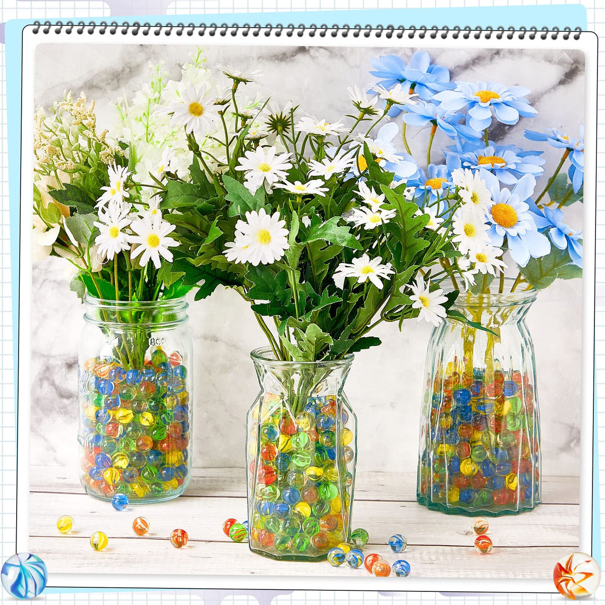 Lewtemi storage-friendly marbles easy to carry and share